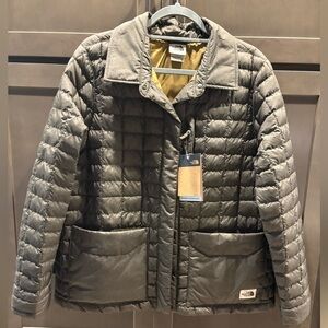 NWT The North Face Green Thermoball Eco Snap Quilted Jacket, XL